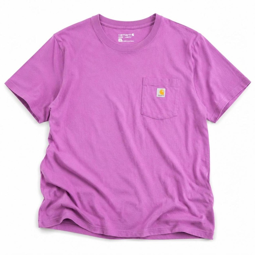 Carhartt K87 Pocket T-Shirt Purple Men's Short Sleeve Cotton Tee Size Large